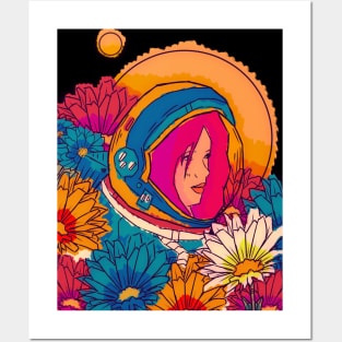 Flower astronaut Posters and Art